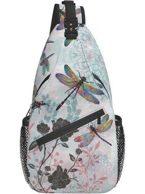 Unisex Multicolor Sling Daypack Adjustable Rope Shoulder Pack Crossbody Bag